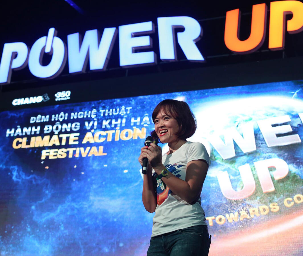 Keynote speaker at Power Up Climate Action Festival in 2015